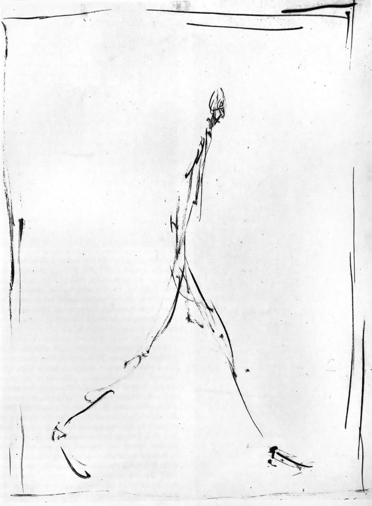 Imagen: Boceto de Alberto Giacometti – L’Homme qui marche (El hombre que camina), 1960.